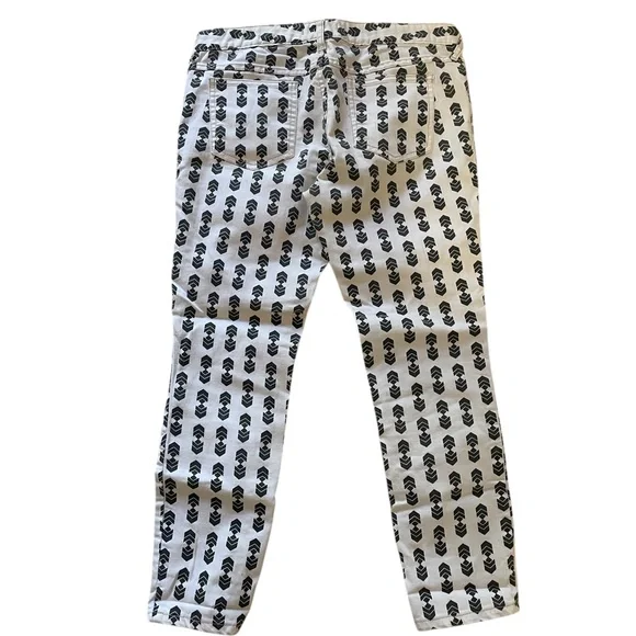 Free People Black and White bold cool girl  Patterned Skinny Jeans, size 30 - Picture 3 of 8